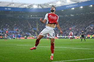 Substitute Mikel Merino bagged a brace to guide Arsenal to victory over Leicester